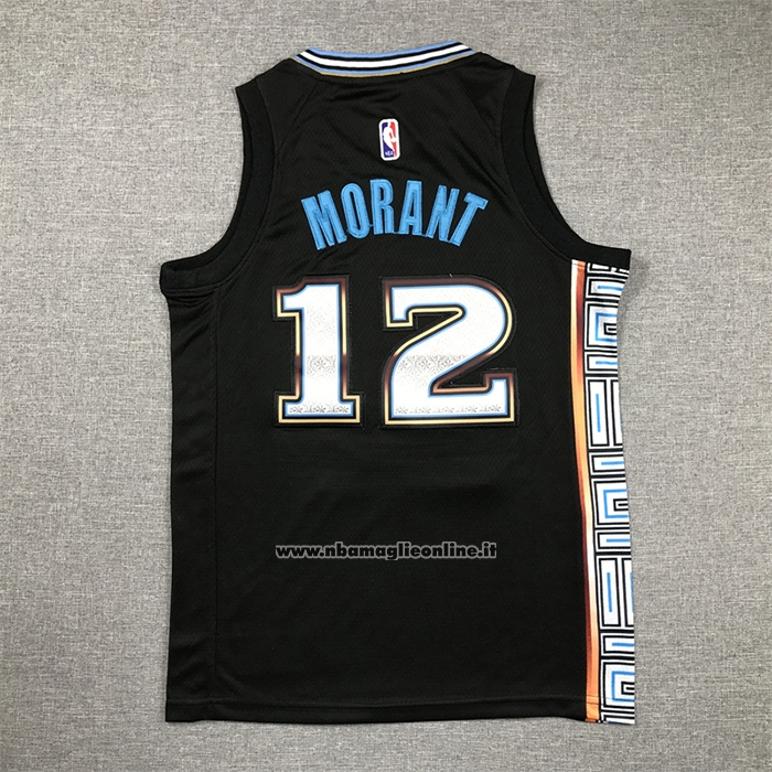 Maglia Bambino Memphis Grizzlies Ja Morant #12 Citta 2022-23 Nero